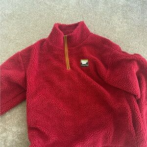 Red Sherpa Pullover Dairy Boy